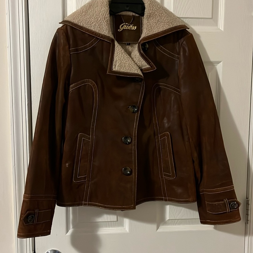 Guess rust suede jacket